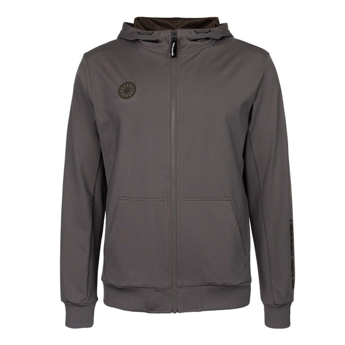 Indian Maharadja Men Hooded Jacket Walnut, grijsbruin capuchonjack met rits, vooraanzicht