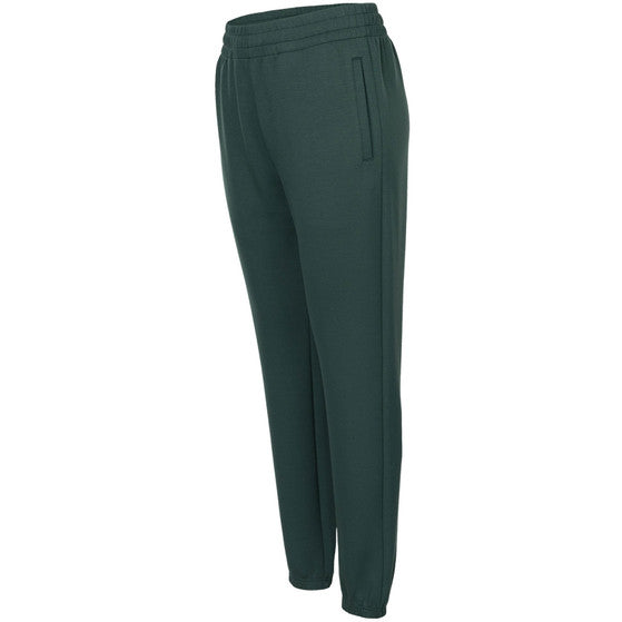 Donkergroene Soft Supreme joggingbroek met zakken en enkelboorden
