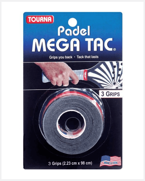 Tourna overgrips Mega Tac Zwart (3 stuks) -