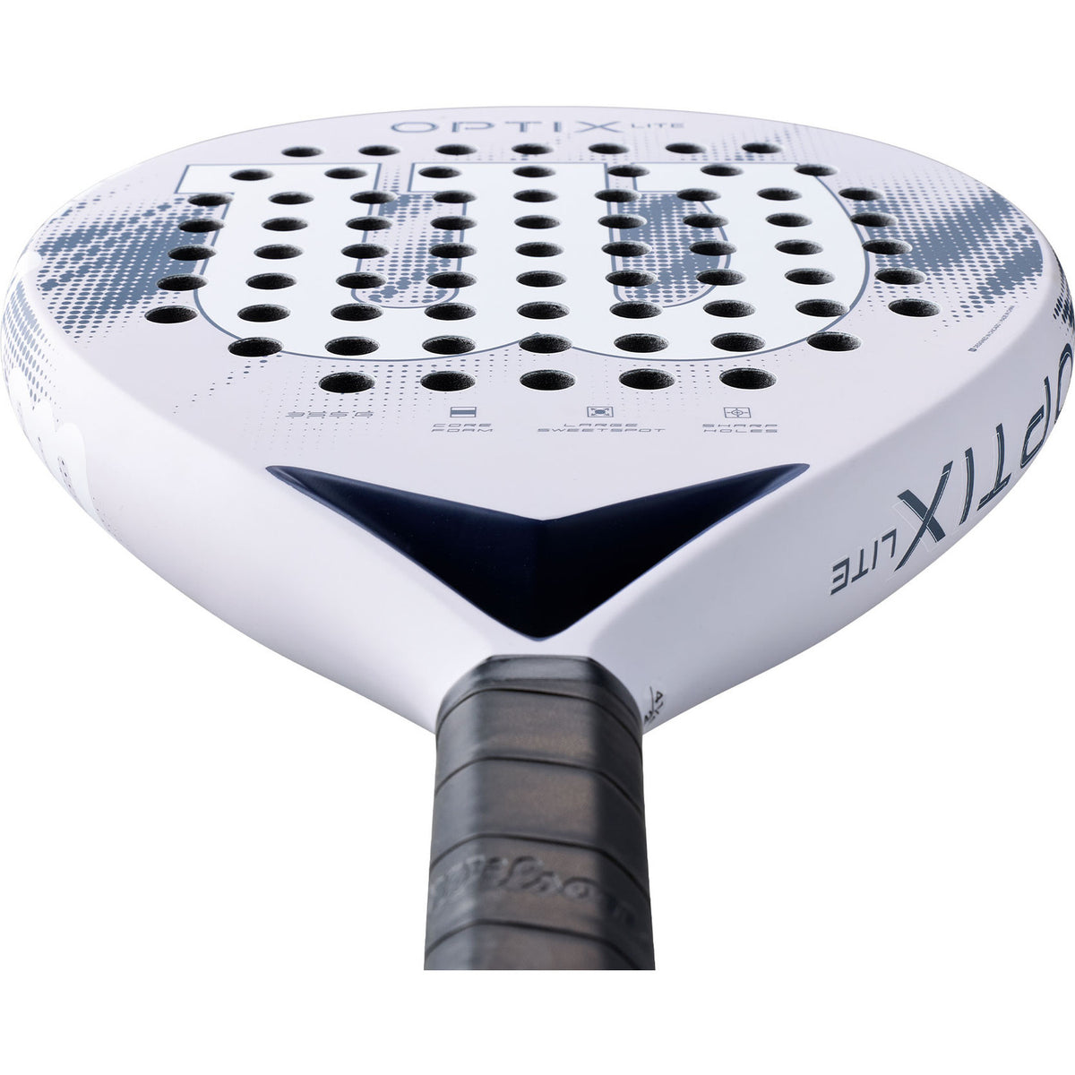 Bovenaanzicht van het Wilson Optix Lite V2 met Optix Lite-opdruk op de framerand