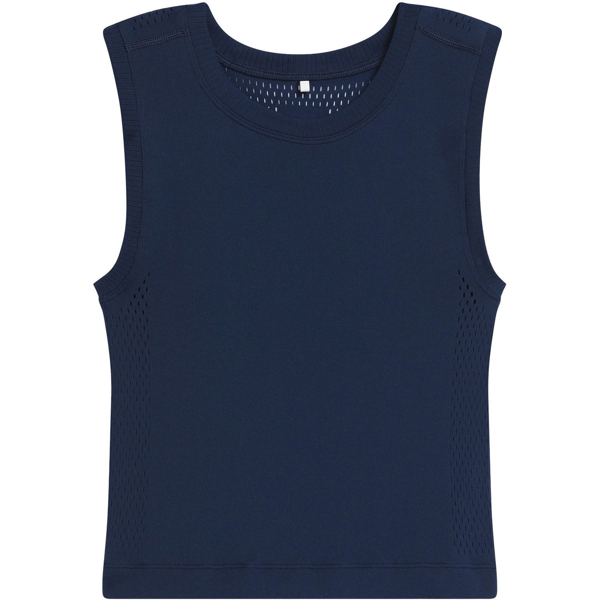 Donkerblauwe Wilson Pro Seamless tanktop plat gefotografeerd, vooraanzicht