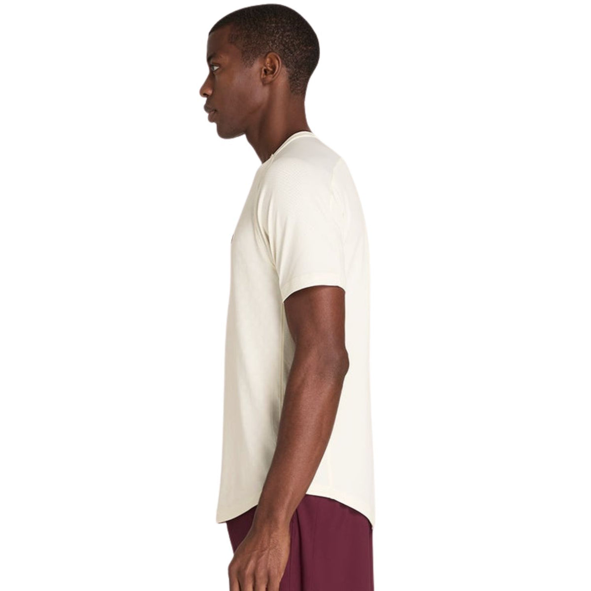 Beige Wilson Serve Out T-shirt van opzij met korte raglanmouwen