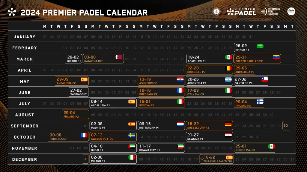 2024 Premier Padel Kalender