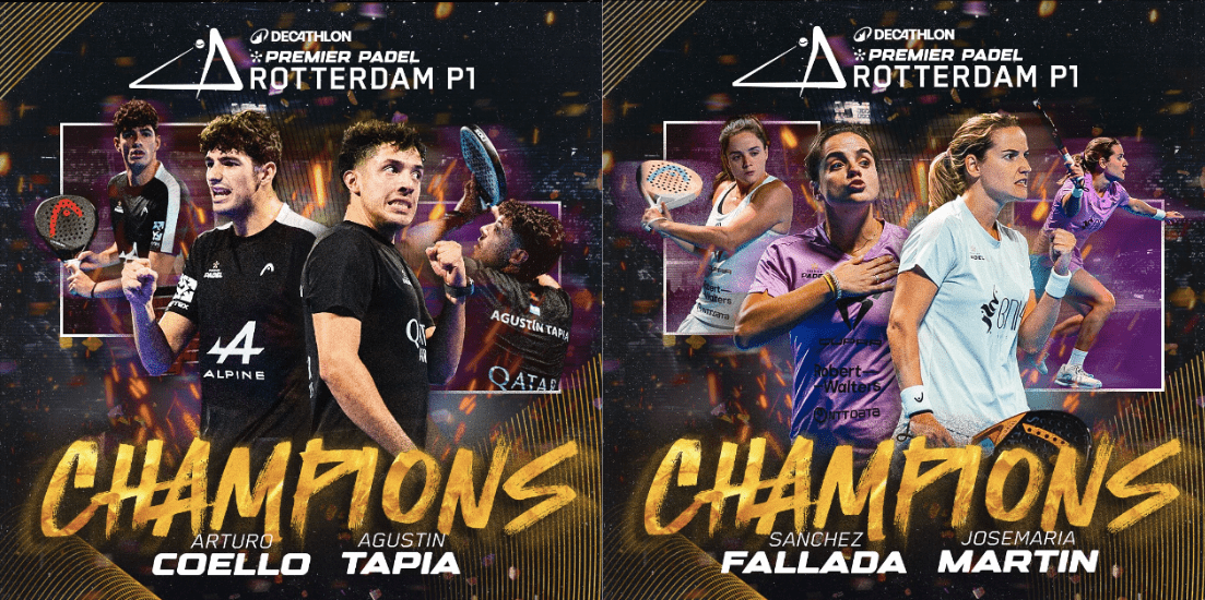 Winnaars van Decathlon Premier Padel Tour - Justpadel.com