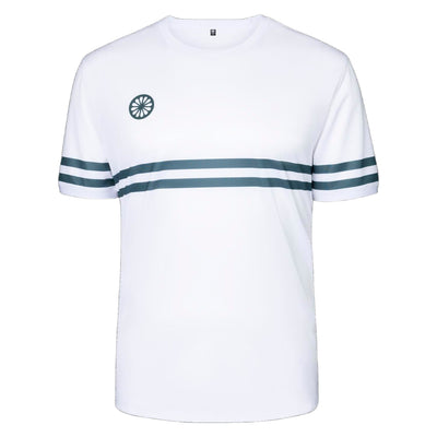 The Indian Maharadja Men Pique Striped White/Ocean
