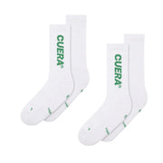 Cuera Padel Socks (2 Pack) White/Green