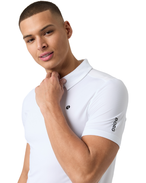 Björn Borg Ace Mesh Panel Polo White