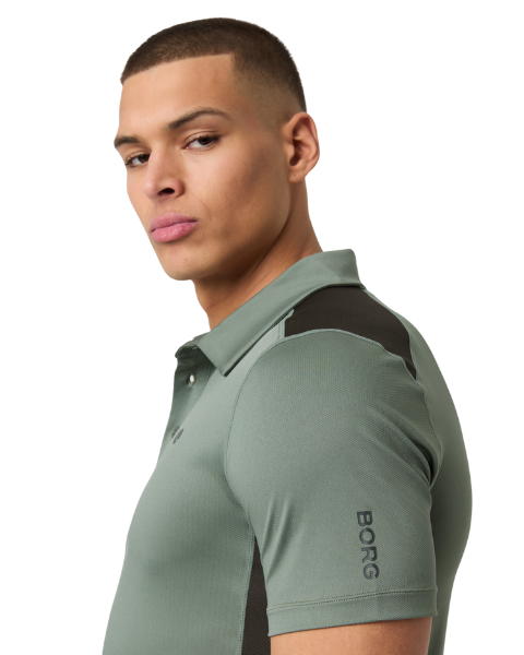 Björn Borg Ace Mesh Panel Polo Green