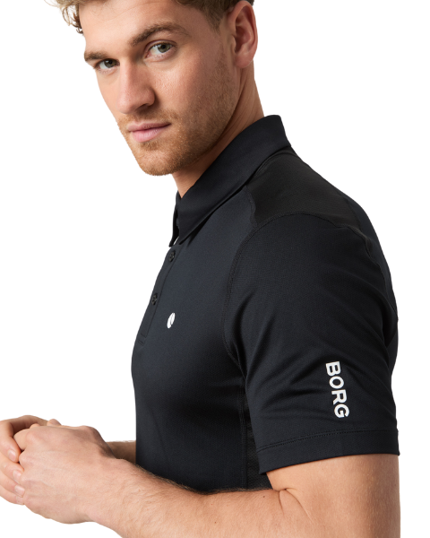 Björn Borg Ace Mesh Panel Polo Black