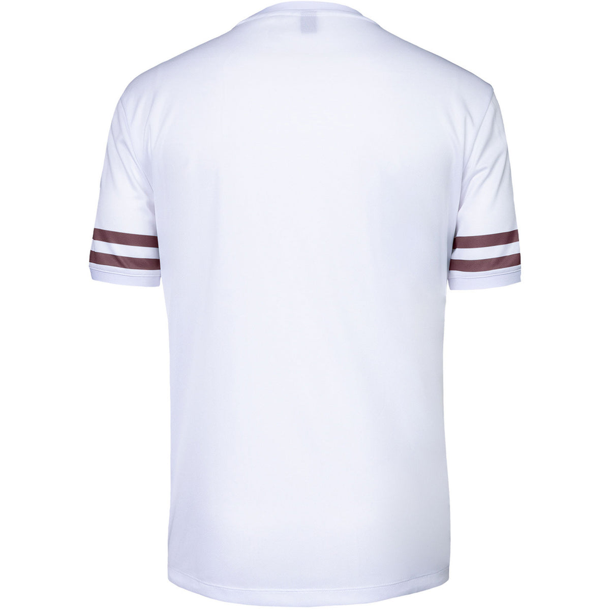 The Indian Maharadja Men Pique Striped White/Dark Berry achterkant