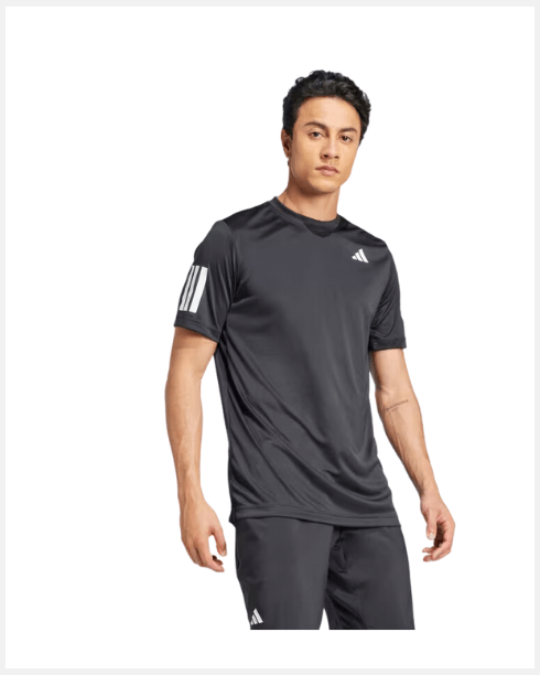 Adidas Club 3-Stripes T-Shirt Black