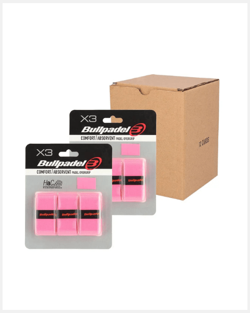 Bullpadel Overgrips Pink (12 x 3 Stück)