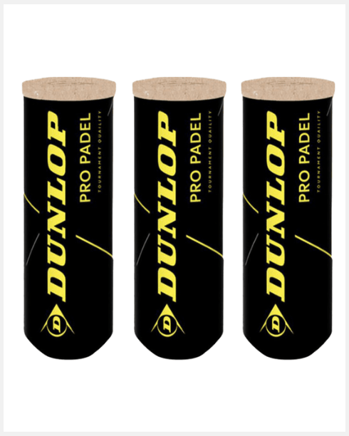 Dunlop Pro Padel Balls (3 Cans)