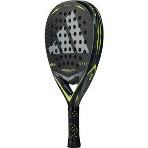 Adidas Arrow Hit Carbon 2026 padelracket schuin achteraanzicht met zwarte grip