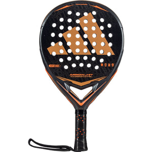 Adidas Arrow Hit Carbon CTRL 2026 padelracket in zwart met koperoranje, vooraanzicht