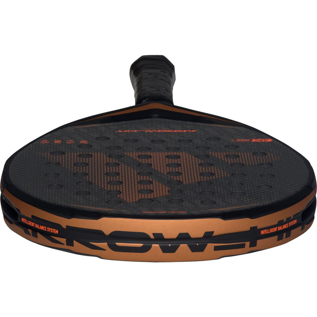 Bovenaanzicht van de Adidas Arrow Hit CTRL 2026 met Arrow-opdruk op de framerand