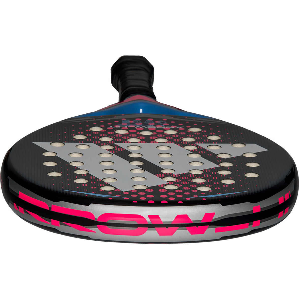 Bovenaanzicht van de Adidas Arrow Hit Jr 2026 met roze Arrow-opdruk op de framerand