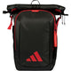 Vooraanzicht van de zwarte Adidas Backpack Multigame 2026 met rood logo en rolltop