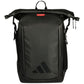 Vooraanzicht van de volledig zwarte Adidas Backpack Multigame 2026 met ton-sur-ton logo
