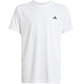 Vooraanzicht van het witte Adidas Boys Club T-shirt met korte mouwen en zwart logo op de borst