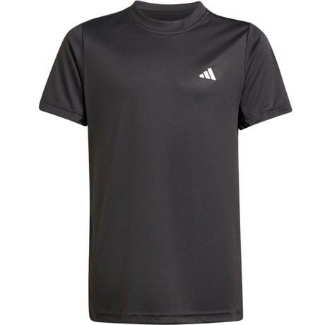 Vooraanzicht van het zwarte Adidas Boys Club T-shirt met wit logo op de rechterborst