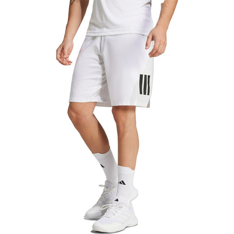 Adidas Club 3-Stripes short voor heren in wit, gedragen vooraanzicht