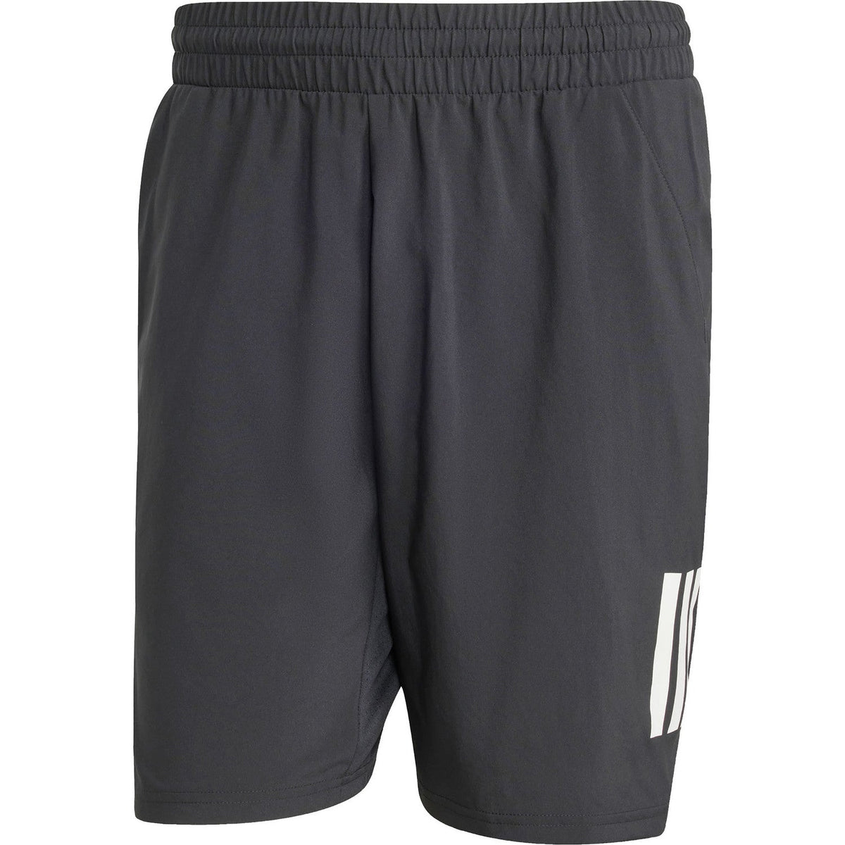 Adidas Club 3-Stripes short in antracietgrijs met witte strepen op de pijp