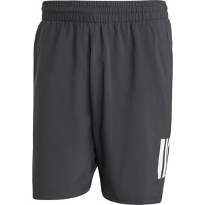 Adidas Club 3-Stripes short in antracietgrijs met witte strepen op de pijp