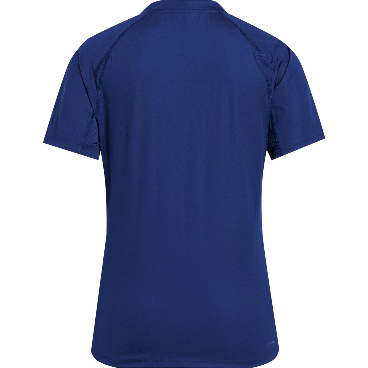 Achteraanzicht van het donkerblauwe Adidas Club 3-Stripes T-shirt zonder strepen