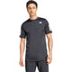 Adidas Club 3-Stripes T-shirt voor heren in antracietgrijs, gedragen vooraanzicht
