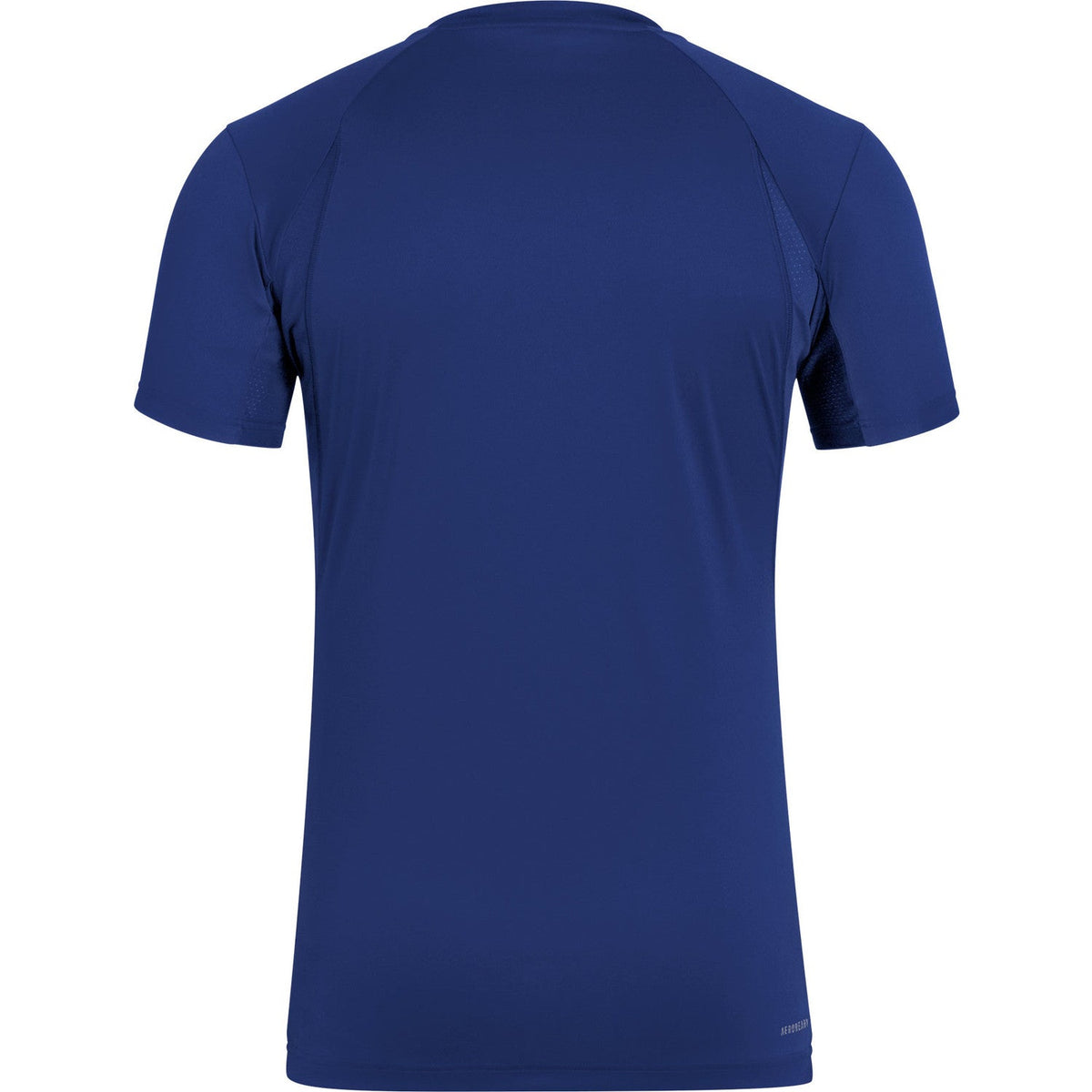 Achterzijde van het marineblauwe Club 3-Stripes T-shirt, plat gefotografeerd