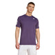 Adidas Club 3-Stripes T-shirt voor heren in donkerpaars, gedragen vooraanzicht