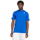 Adidas Club 3-Stripes T-shirt voor heren in kobaltblauw, gedragen vooraanzicht