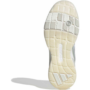Cremekleurige zool van de Adidas Crazyquick Boost W met rond draaipunt
