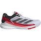 Adidas Crazyquick Boost in wit met rood en zwarte strepen, zijaanzicht buitenkant