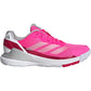 Adidas Crazyquick LS W in fel roze met zilveren hiel, zijaanzicht buitenkant