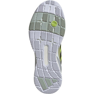 Adidas Crazyquick LS Lime/Black - de loopzool, neongeel bovenwerk met zwarte 3-Stripes, zilveren hielpartij en witte tussenzool