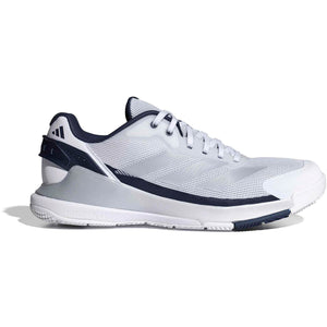 Adidas Crazyquick LS in wit met donkerblauwe strepen, zijaanzicht buitenkant