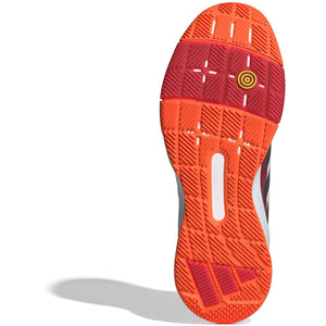 Oranje zool van de Adidas Crazyquick LS met draaipunt onder de voorvoet