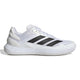 Adidas Defiant Speed 2 M CL in wit met zwarte strepen, zijaanzicht buitenkant