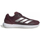 Adidas Defiant Speed 2 M CL in bordeauxrood met zilveren strepen, zijaanzicht