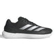 Adidas Defiant Speed 2 M CL in zwart met zilveren strepen, zijaanzicht buitenkant