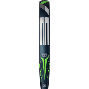 Zijaanzicht van het Adidas Drive 3.5 2026 padelracket in donkerblauw met groene details