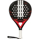 Adidas Drive 3.5 2026 padelracket in zwart met rood, vooraanzicht met polsband