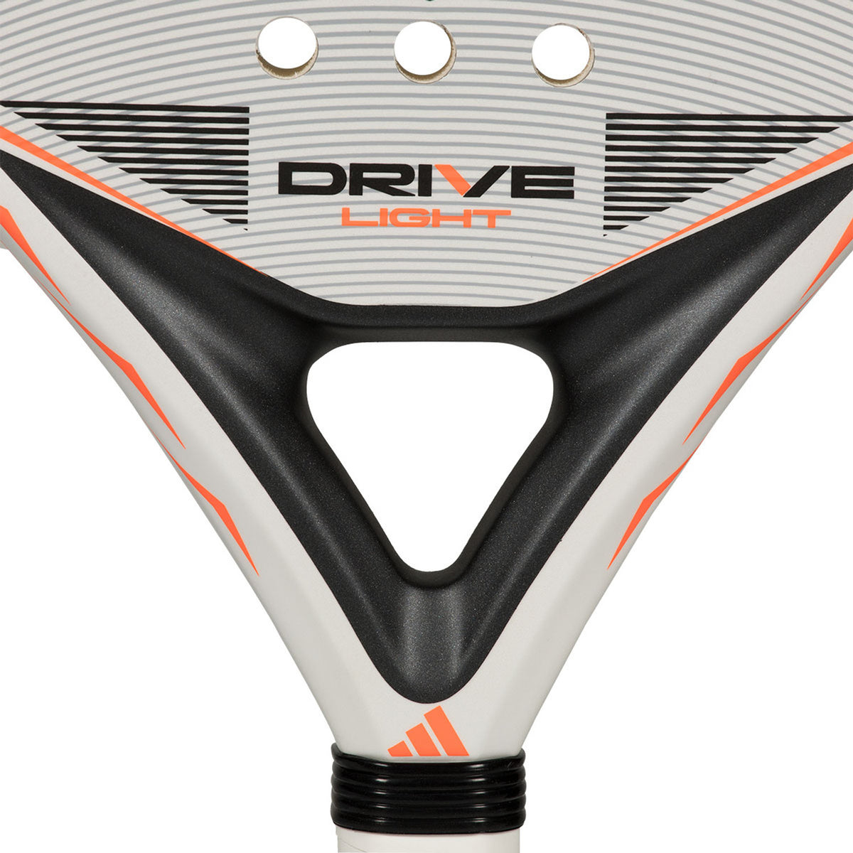 Detail van het hart van het Adidas Drive Light 3.5 2026 met Drive Light-opdruk