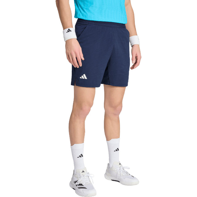 Adidas Ergo short voor heren in marineblauw, gedragen vooraanzicht