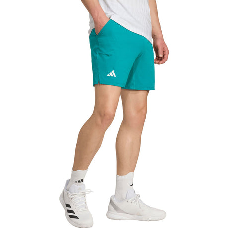 Adidas Ergo short voor heren in turquoise, gedragen vooraanzicht