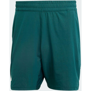 Donkergroene Adidas Ergo short voor heren, plat vooraanzicht