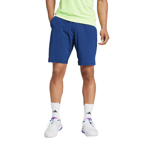 Adidas Ergo short voor heren in kobaltblauw, gedragen vooraanzicht