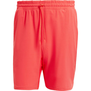 Koraalrode Adidas Ergo short voor heren, plat vooraanzicht met trekkoord